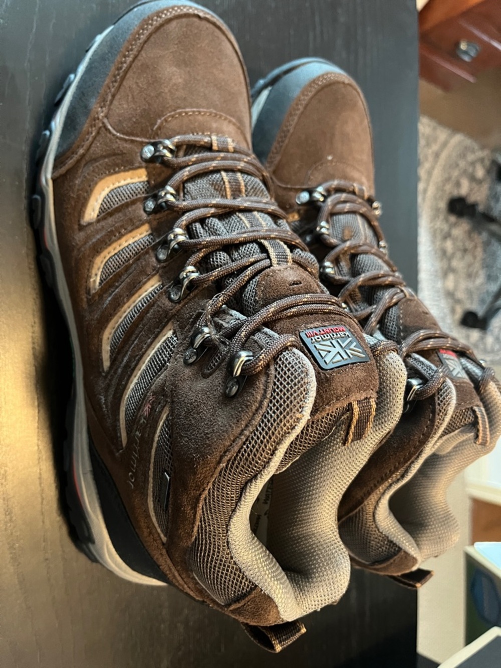 Karrimor Mount Mid 8 Men's Dark Brown Suede Lace-Up Hiking Boots